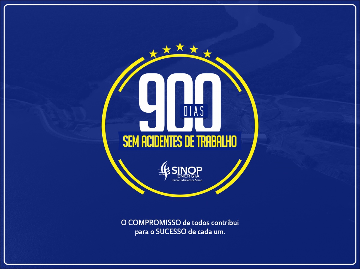 Sinop Energia celebra a marca de 900 dias sem acidentes de trabalho