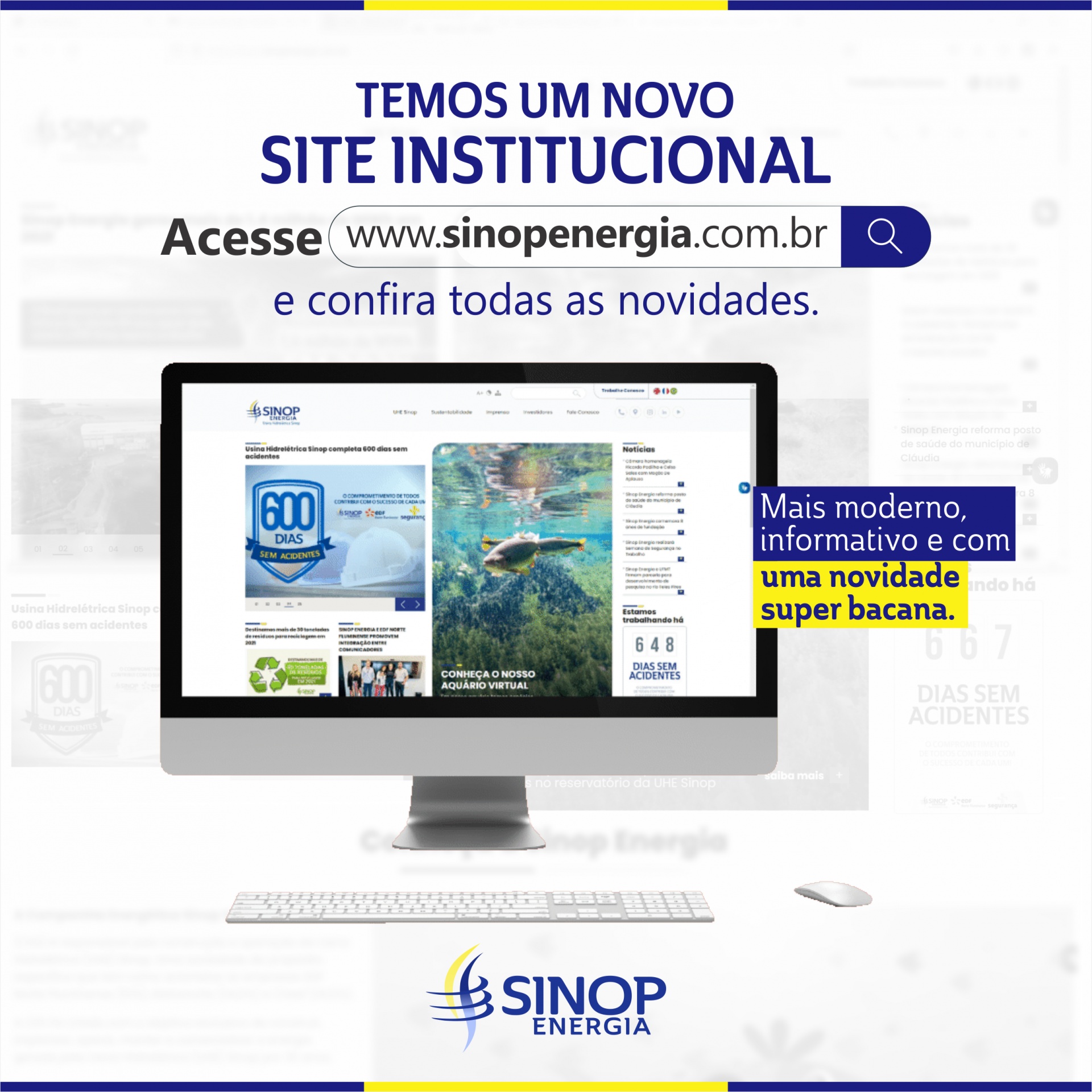 Sinop Energia lança site com plataforma interativa