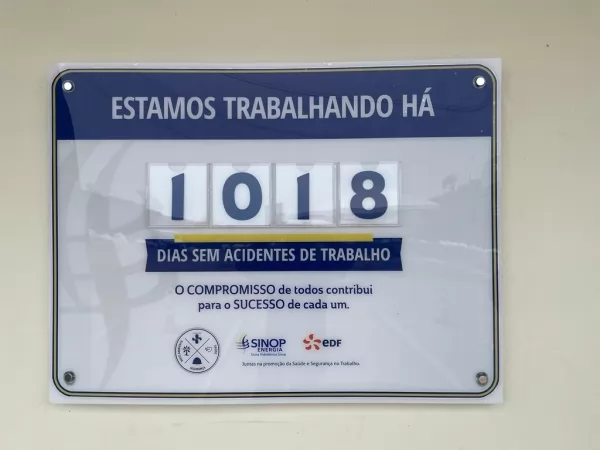 UHE Sinop completa mil dias sem acidentes de trabalho