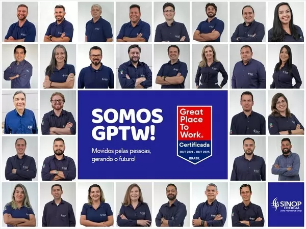 Sinop Energia conquista o selo GPTW) pelo segundo ano consecutivo