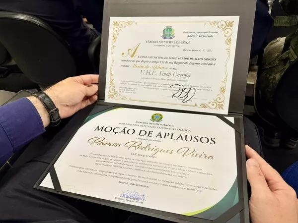 Deputada Federal concede Moção de Aplausos à Sinop Energia