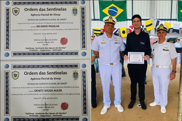 Sinop Energia recebe reconhecimento da Marinha do Brasil