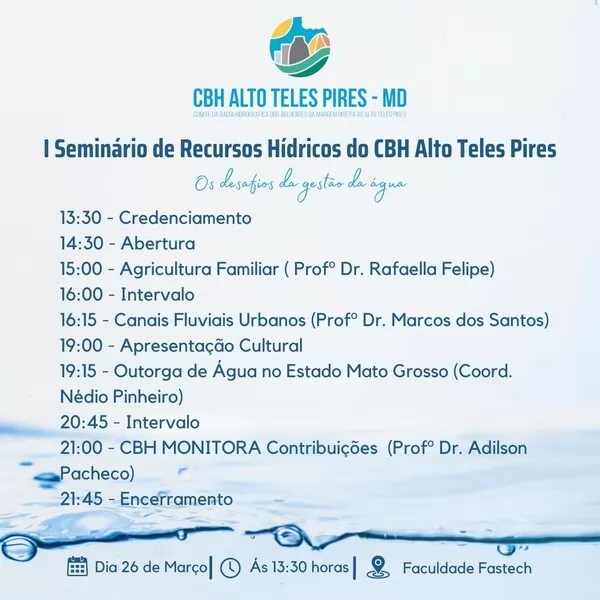Sinop Energia participa da 1ª edição do Seminário de Recursos Hídricos do Alto Teles Pires